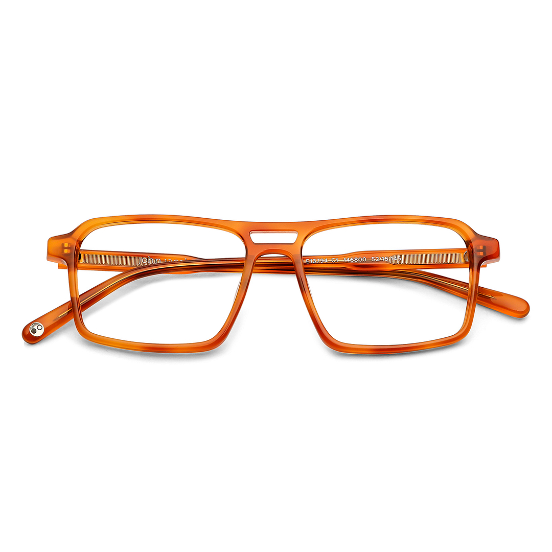 John Jacobs Light Brown Full Rim Rectangle left side