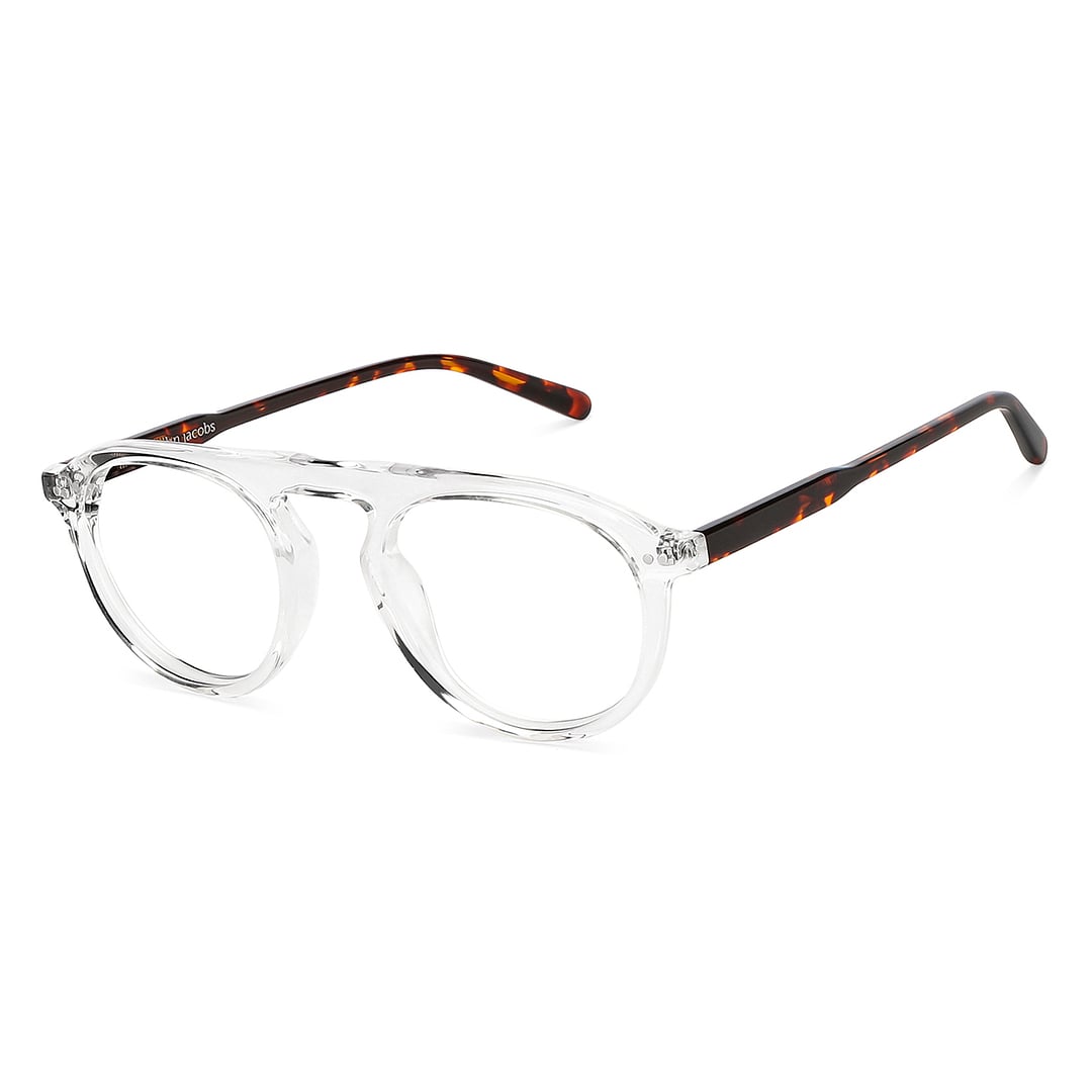 John Jacobs Crystal Transparent Full Rim Round right side