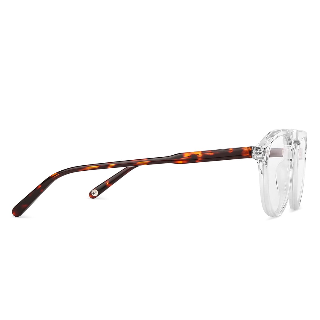 John Jacobs Crystal Transparent Full Rim Round left side