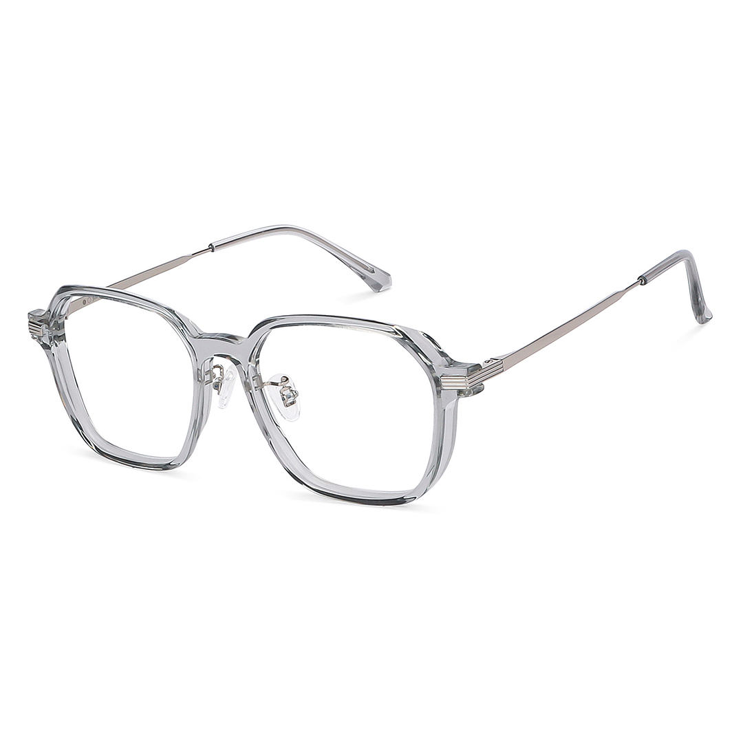 John Jacobs Online Gray Transparent Full Rim Square right side