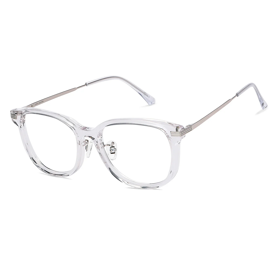 John Jacobs Online Crystal Transparent Full Rim Round left side