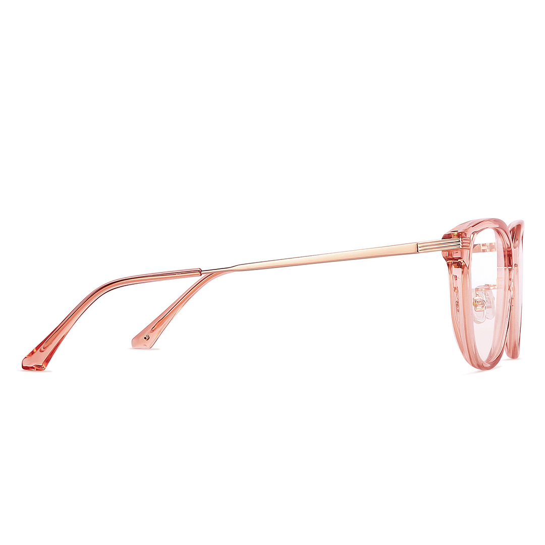 John Jacobs Online Pink Transparent Full Rim Round left side