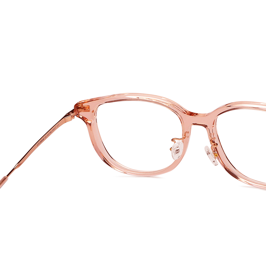 John Jacobs Online Pink Transparent Full Rim Round right side