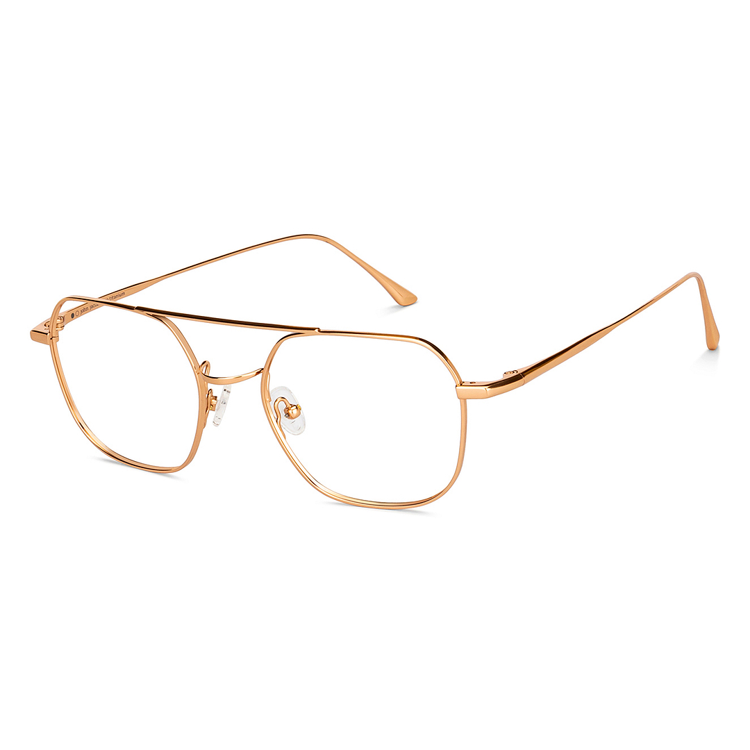 John Jacobs Gold Full Rim Square right side