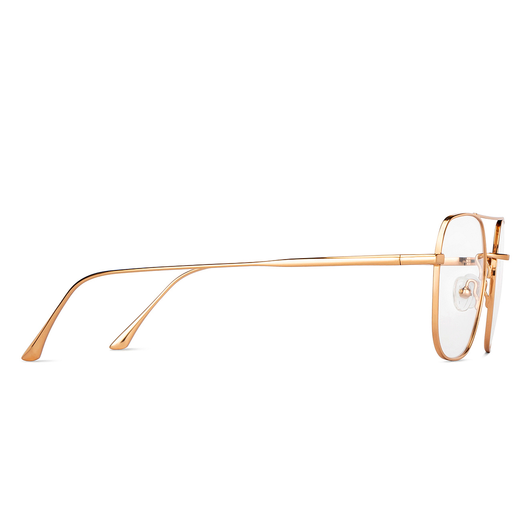 John Jacobs Gold Full Rim Square left side
