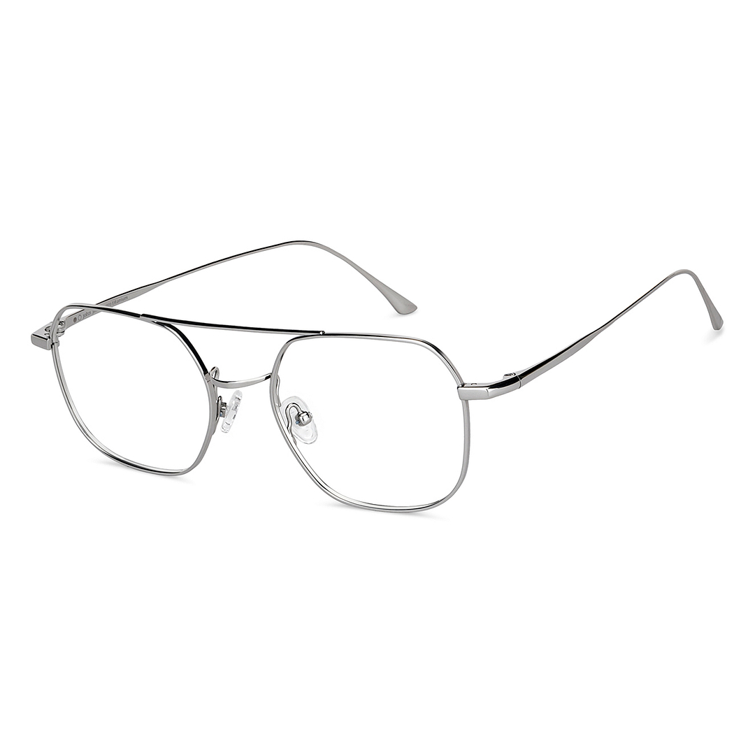 John Jacobs Silver Full Rim Square right side