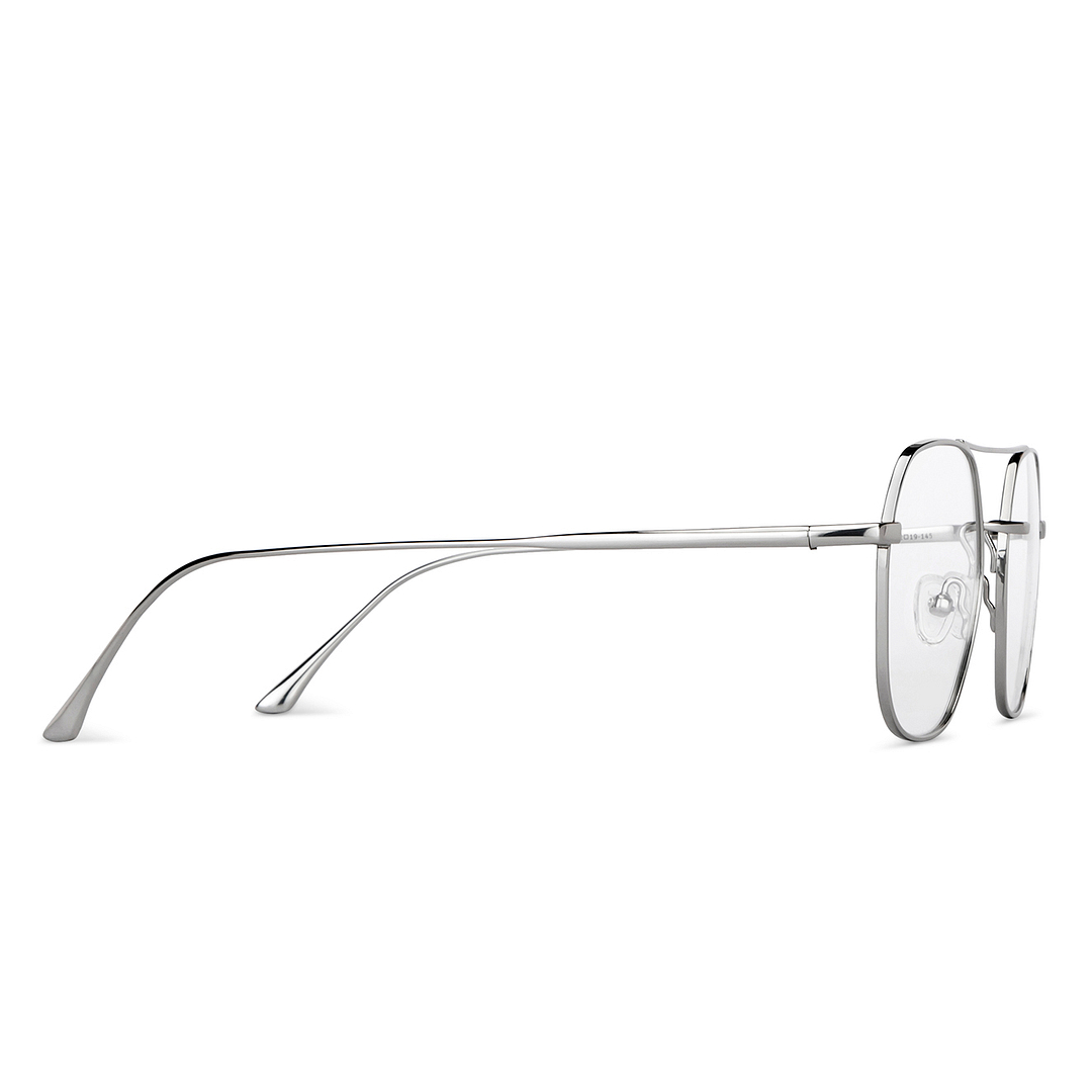 John Jacobs Silver Full Rim Square left side