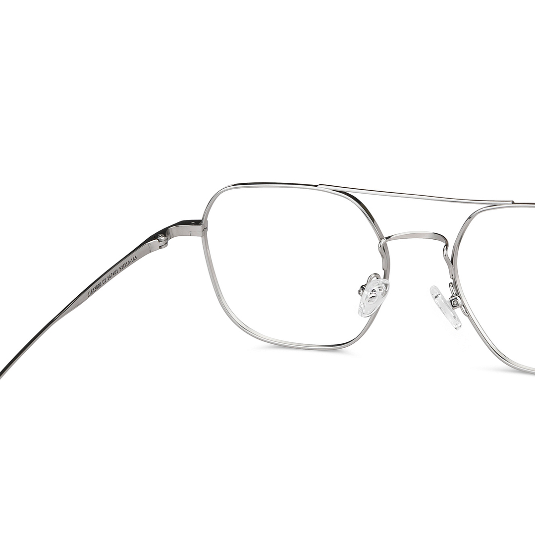 John Jacobs Silver Full Rim Square right side