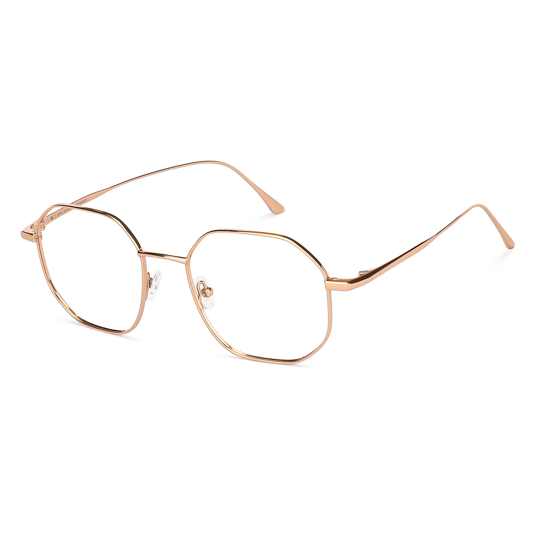 John Jacobs Online Rose Gold Full Rim Hexagonal right side