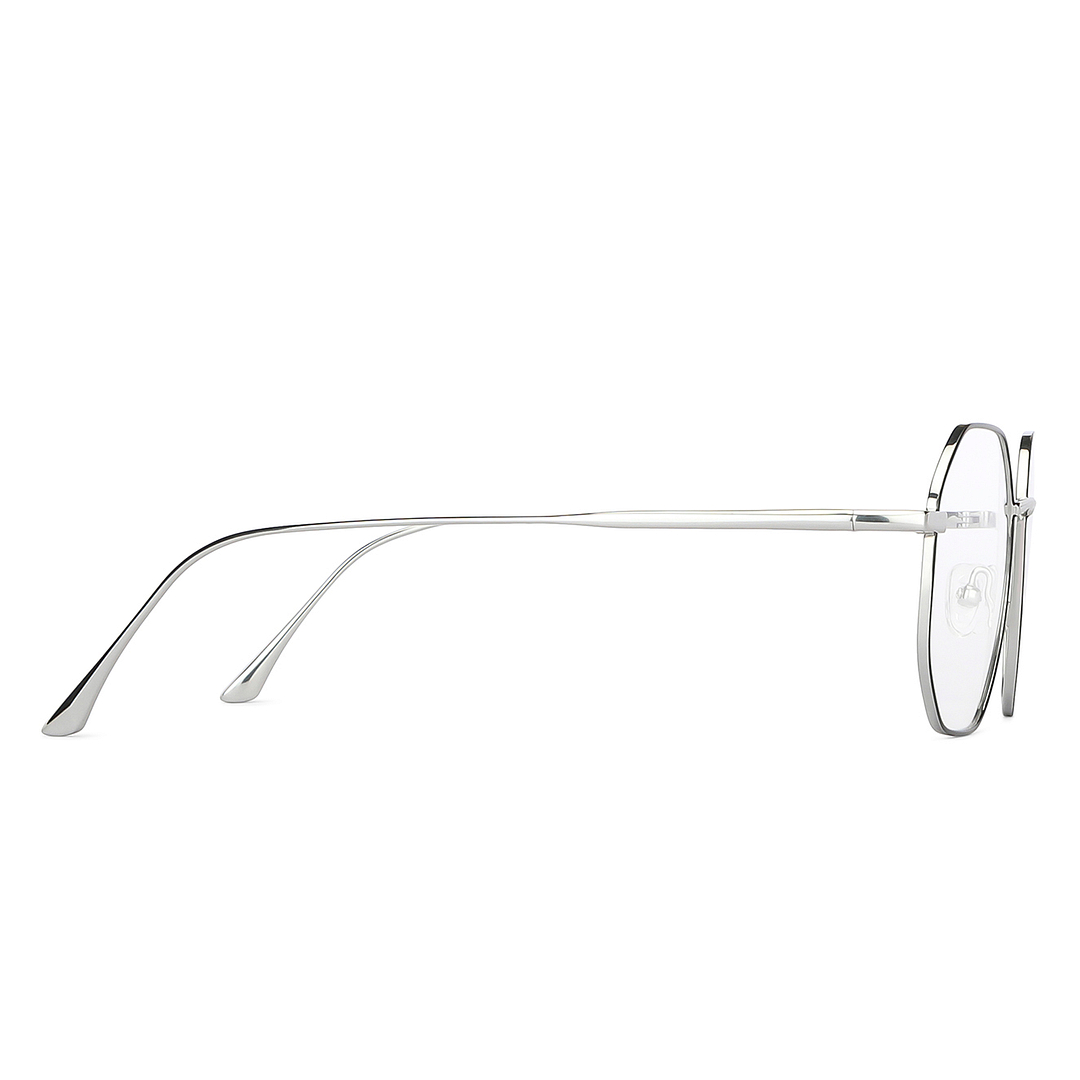 John Jacobs Online Dark Gunmetal Full Rim Hexagonal left side