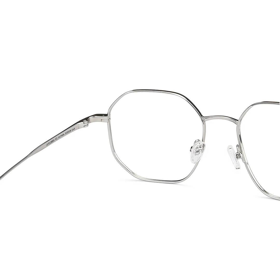 John Jacobs Online Dark Gunmetal Full Rim Hexagonal right side