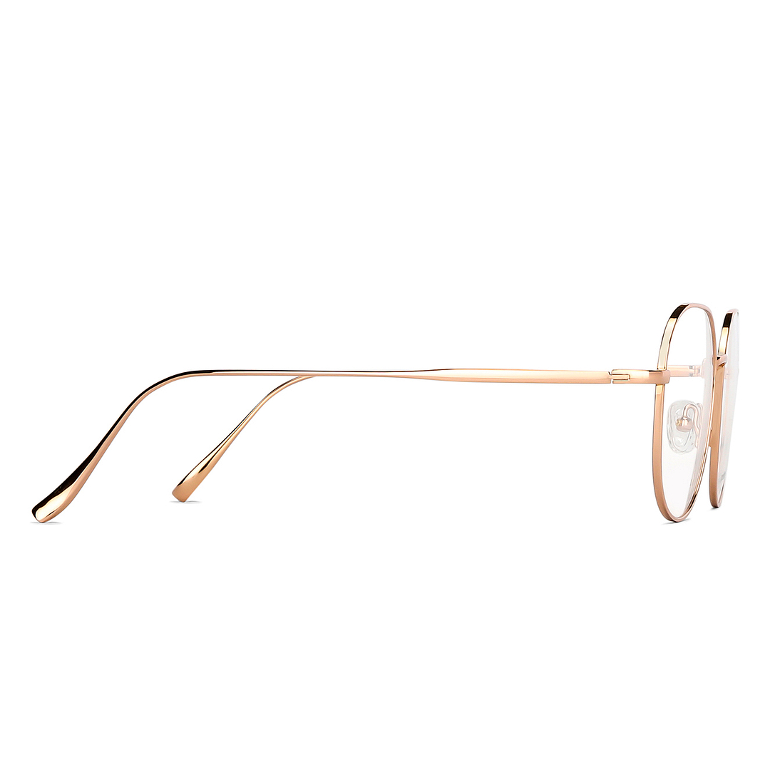 John Jacobs Online Gold Full Rim Round left side