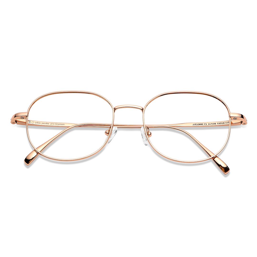 John Jacobs Online Gold Full Rim Round left side