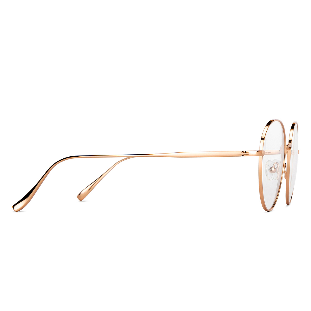 John Jacobs Online Gold Full Rim Round left side