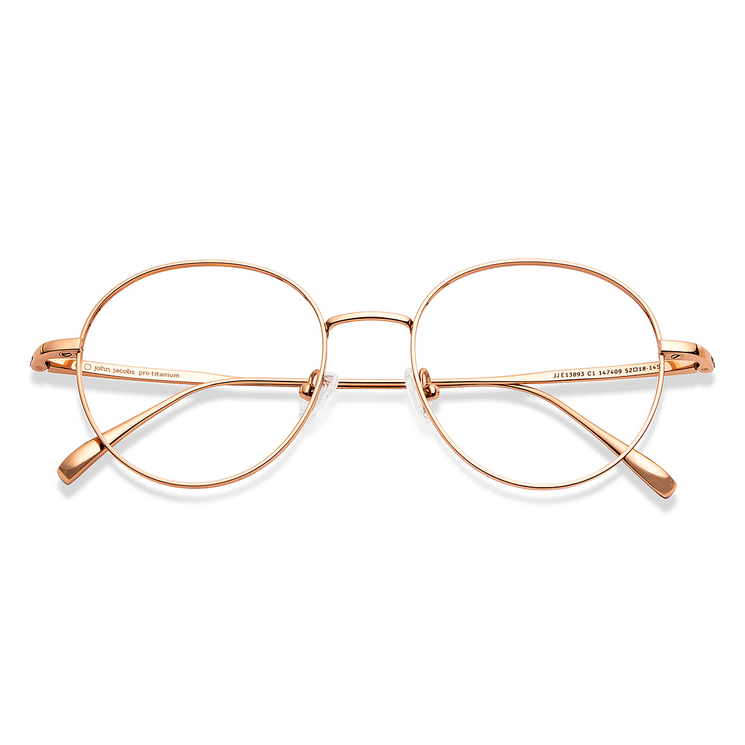 John Jacobs Online Gold Full Rim Round left side