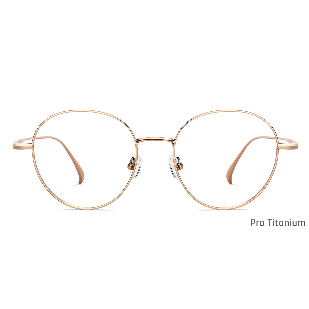 John Jacobs Online Gold Full Rim Round left side