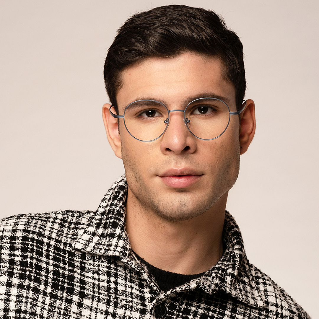 John Jacobs Sky Blue Full Rim Round right side