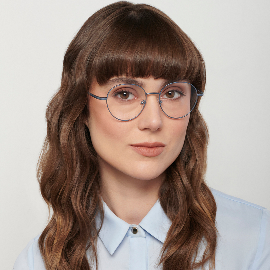 John Jacobs Sky Blue Full Rim Round right side