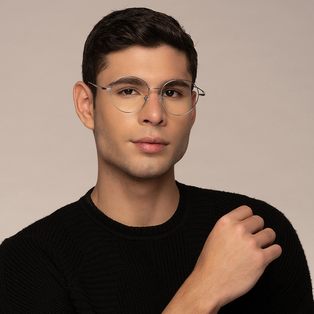 John Jacobs Silver Full Rim Round right side