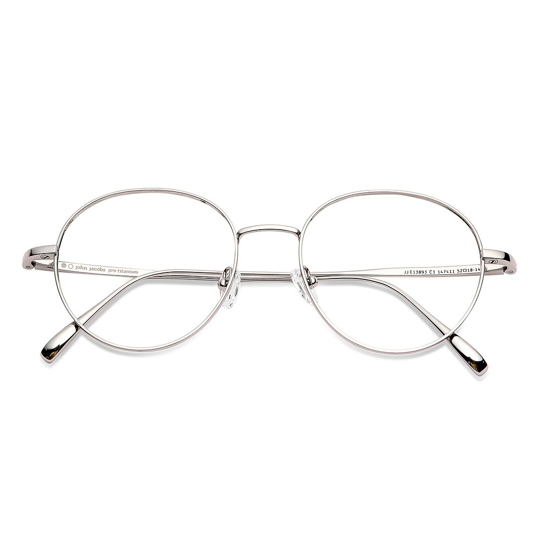 John Jacobs Silver Full Rim Round left side