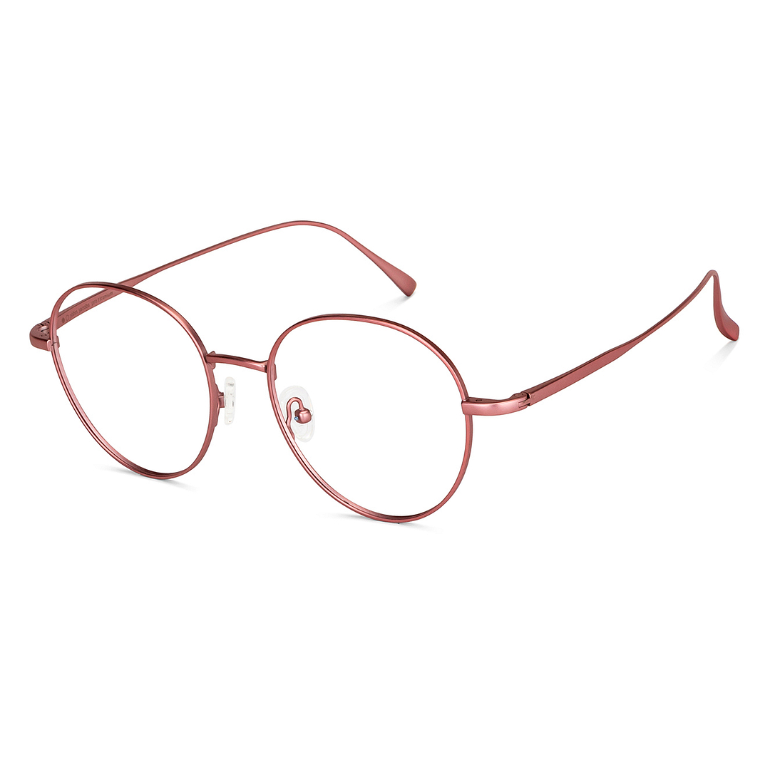 John Jacobs Pink Transparent Full Rim Round right side
