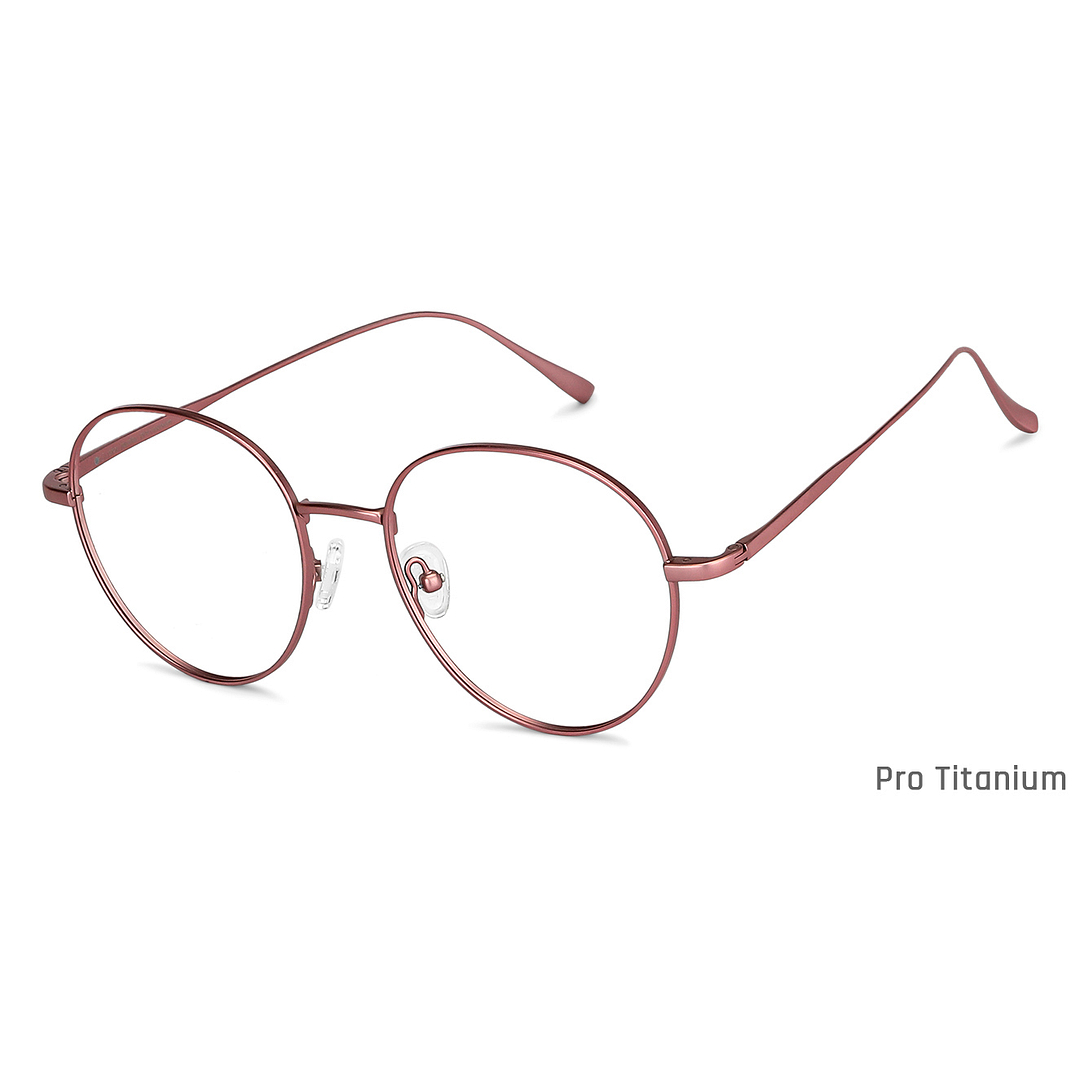 John Jacobs Pink Transparent Full Rim Round right side