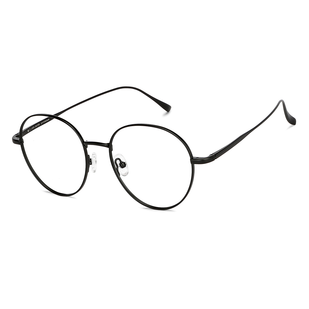 John Jacobs Online Black Full Rim Round right side