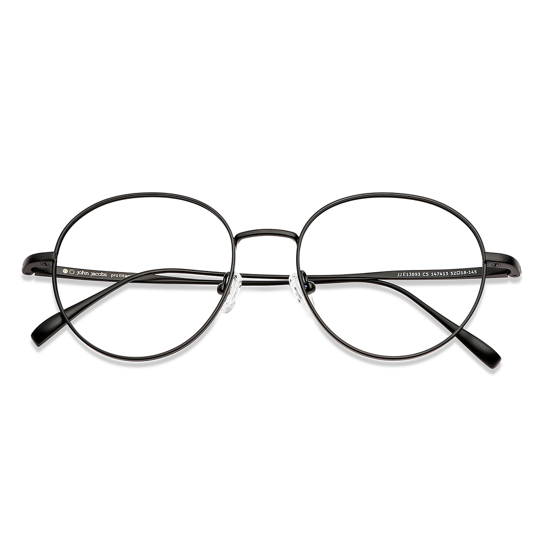 John Jacobs Online Black Full Rim Round left side
