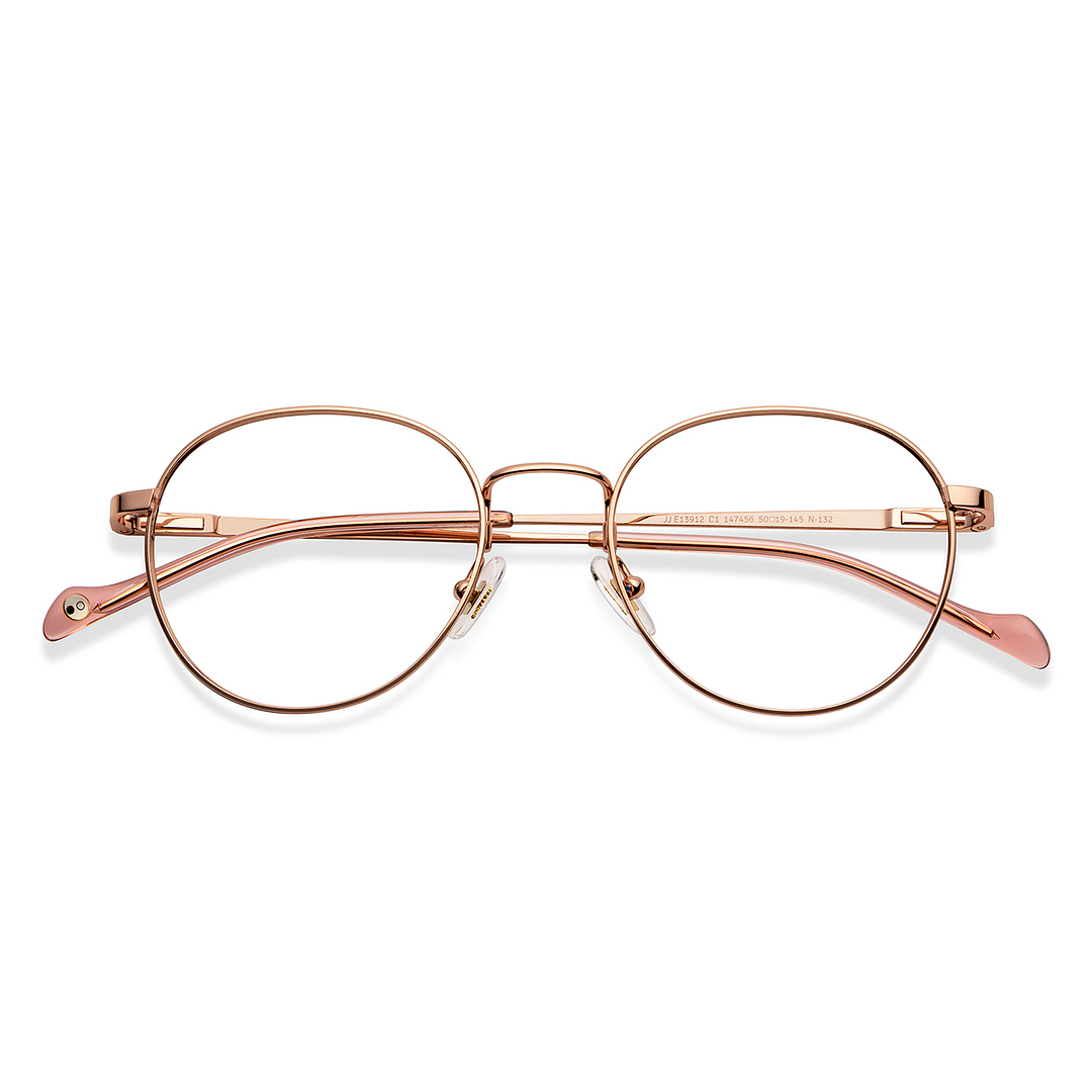 John Jacobs Online Gold Full Rim Round left side