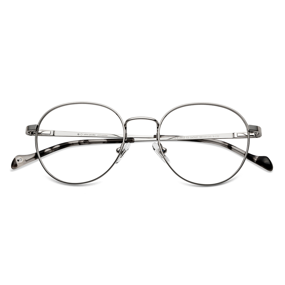 John Jacobs Online Silver Full Rim Round left side