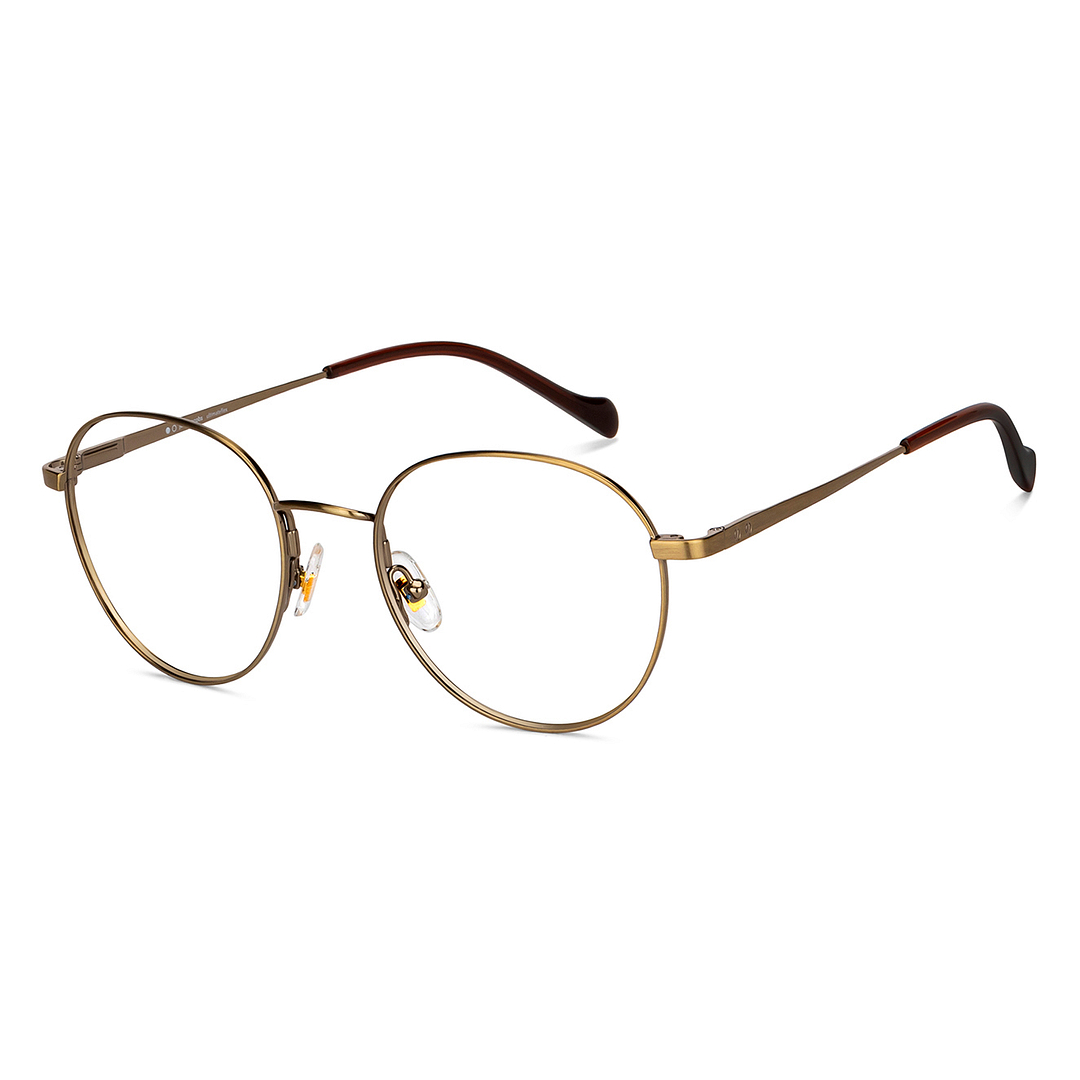 John Jacobs Online Gold Full Rim Round left side