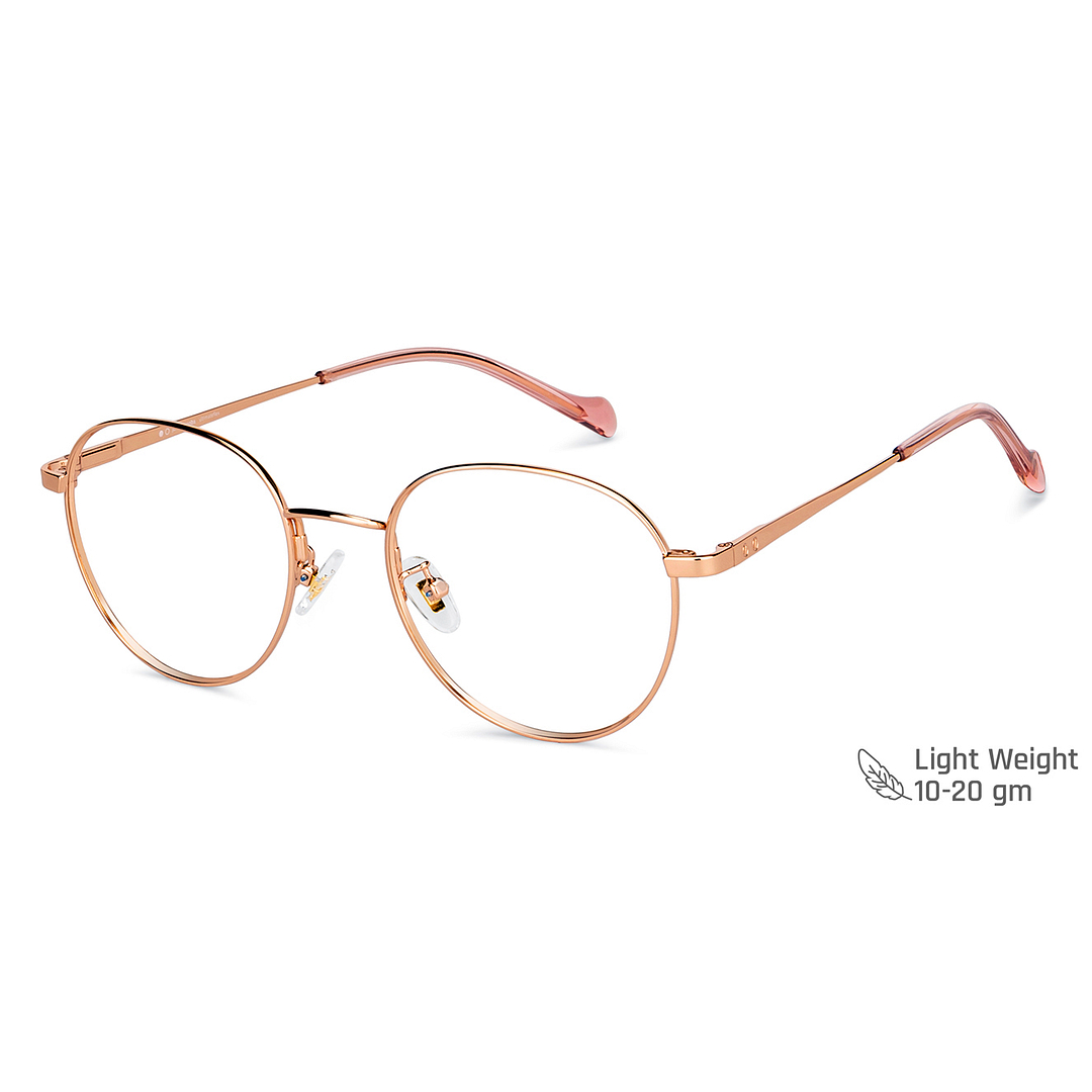 John Jacobs Online Gold Full Rim Round left side