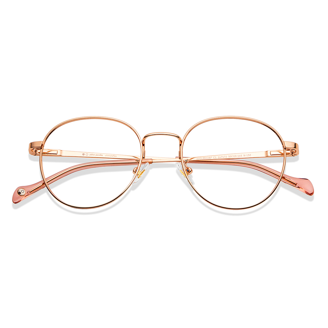 John Jacobs Online Gold Full Rim Round left side