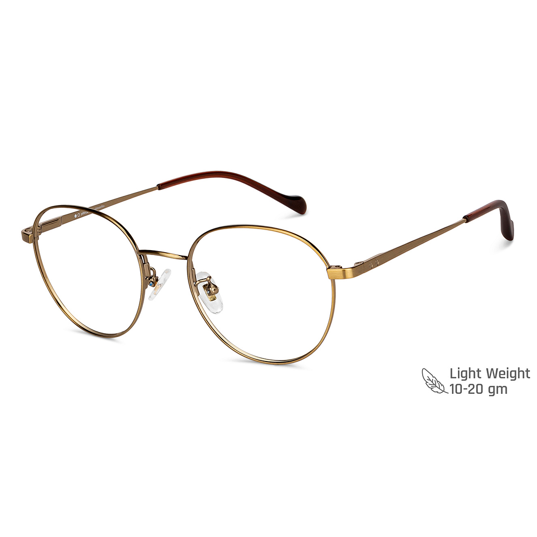 John Jacobs Gold Full Rim Round left side