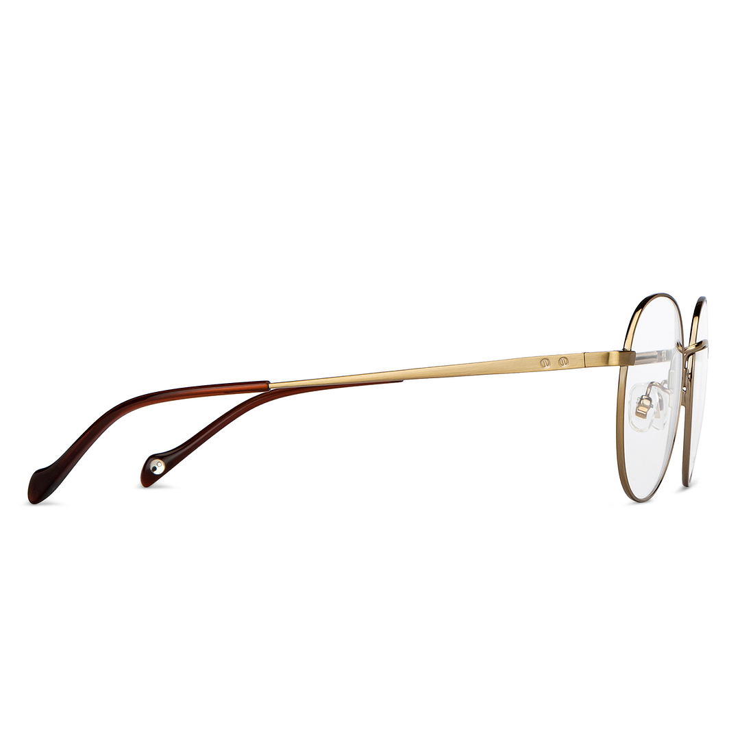 John Jacobs Gold Full Rim Round left side