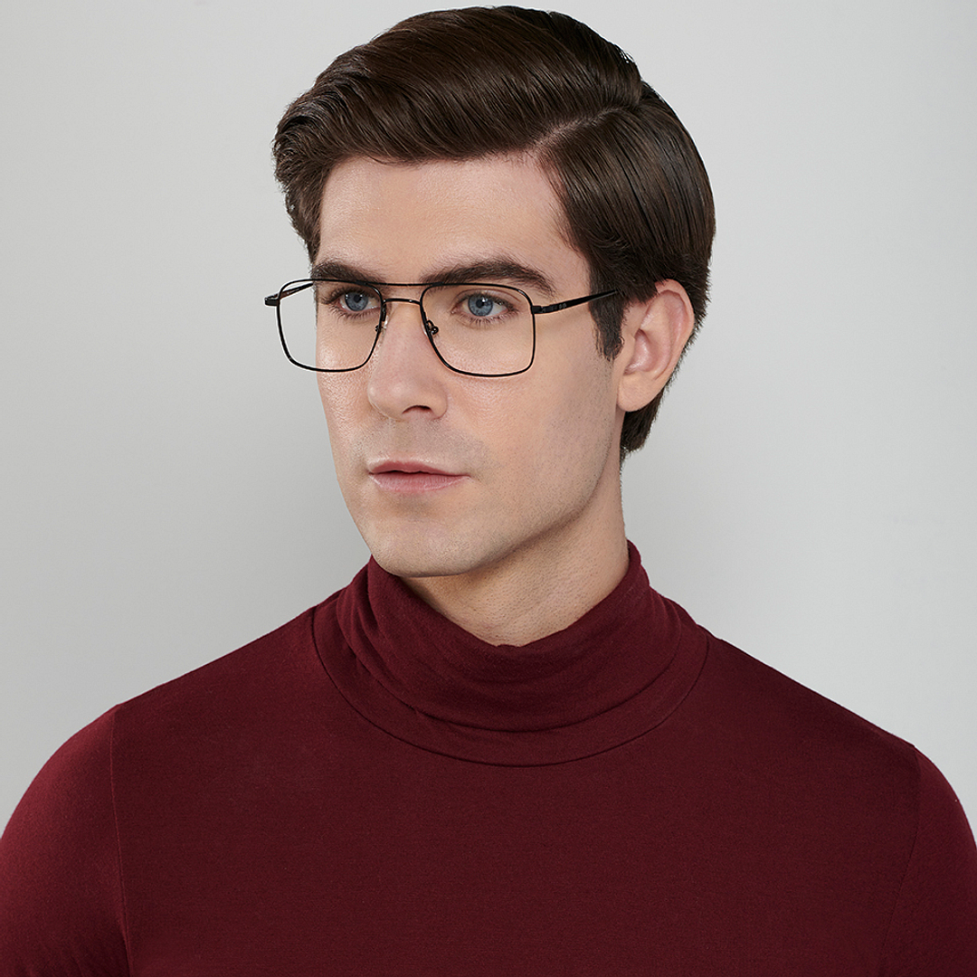 John Jacobs Online Black Full Rim Square right side