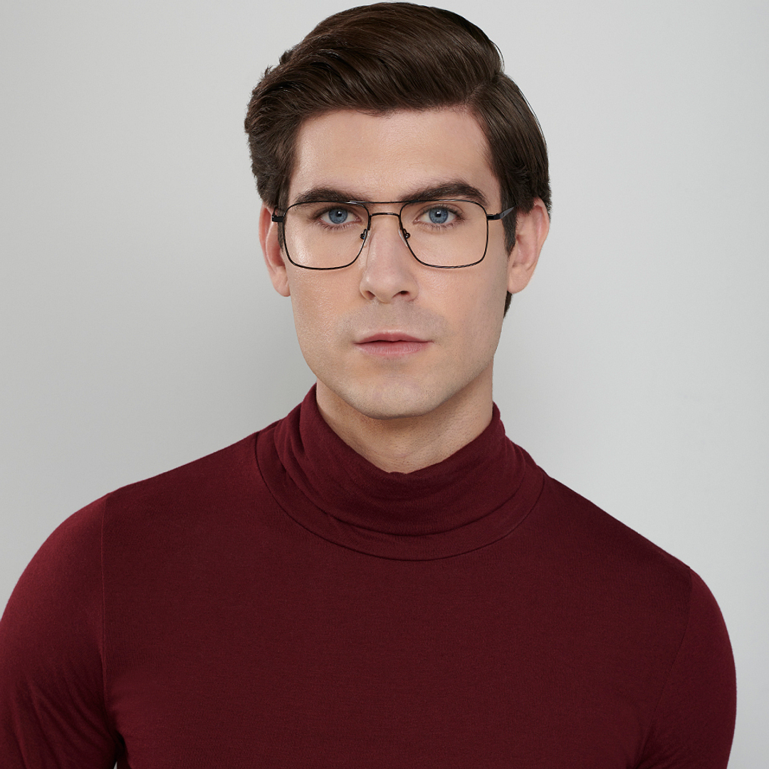 John Jacobs Online Black Full Rim Square left side