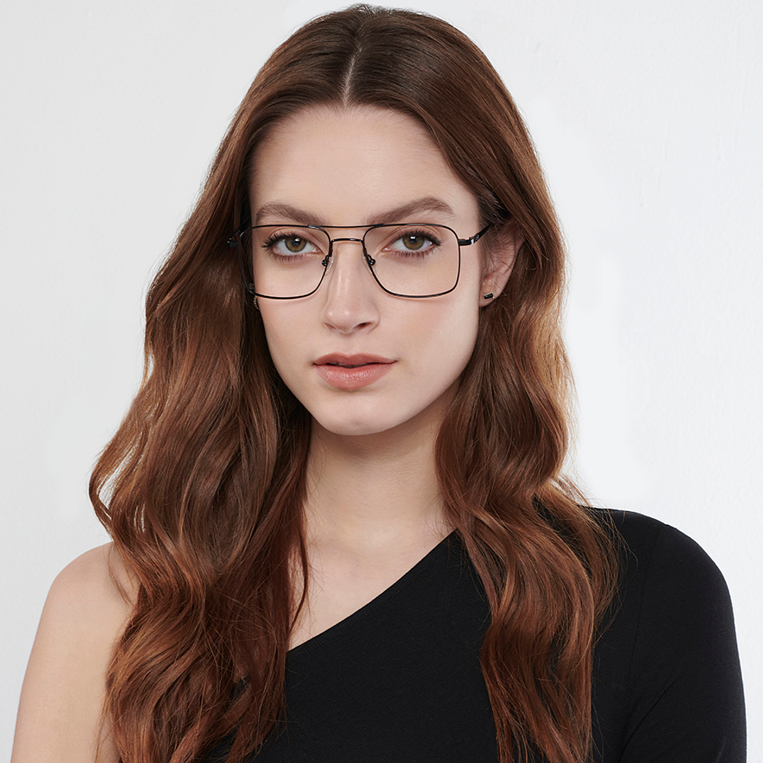 John Jacobs Online Black Full Rim Square right side