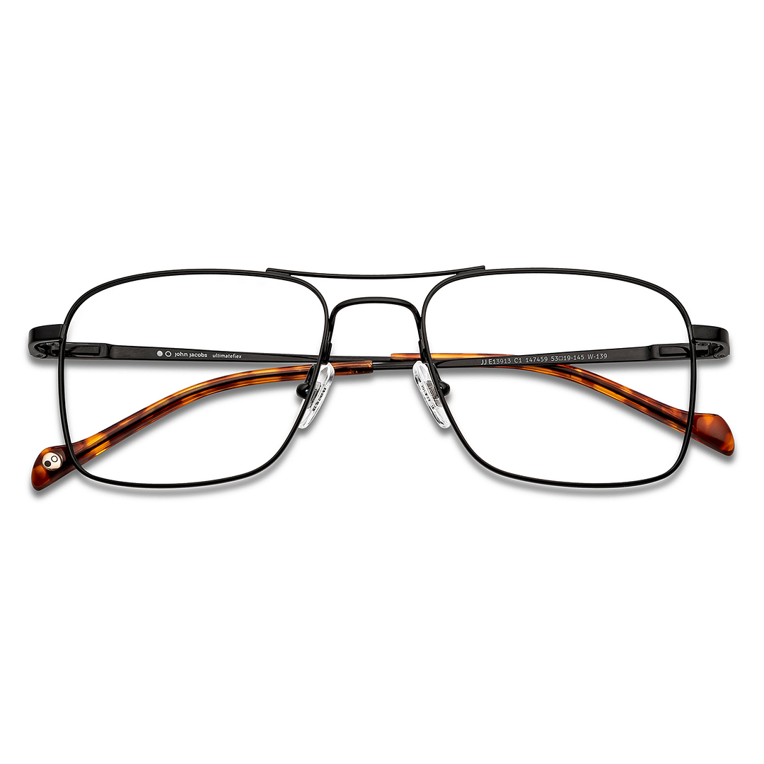 John Jacobs Online Black Full Rim Square left side