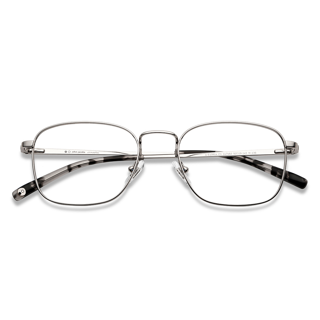 John Jacobs Online Silver Full Rim Square left side