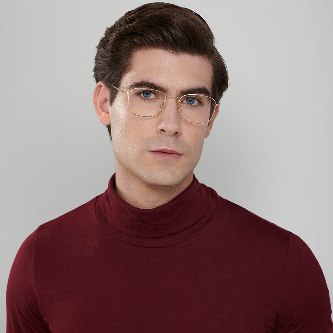 John Jacobs Online Gold Full Rim Square right side