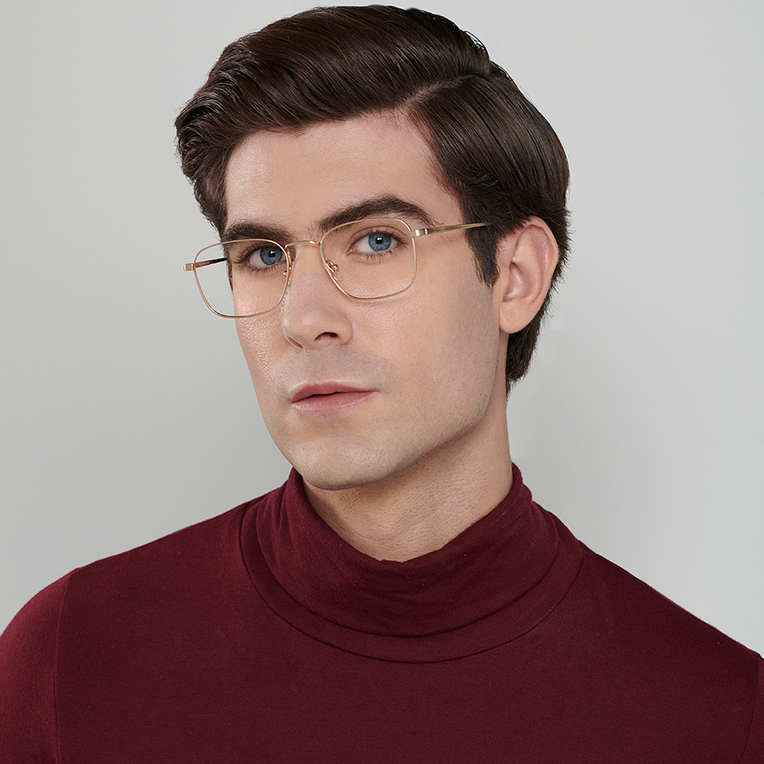 John Jacobs Online Gold Full Rim Square left side