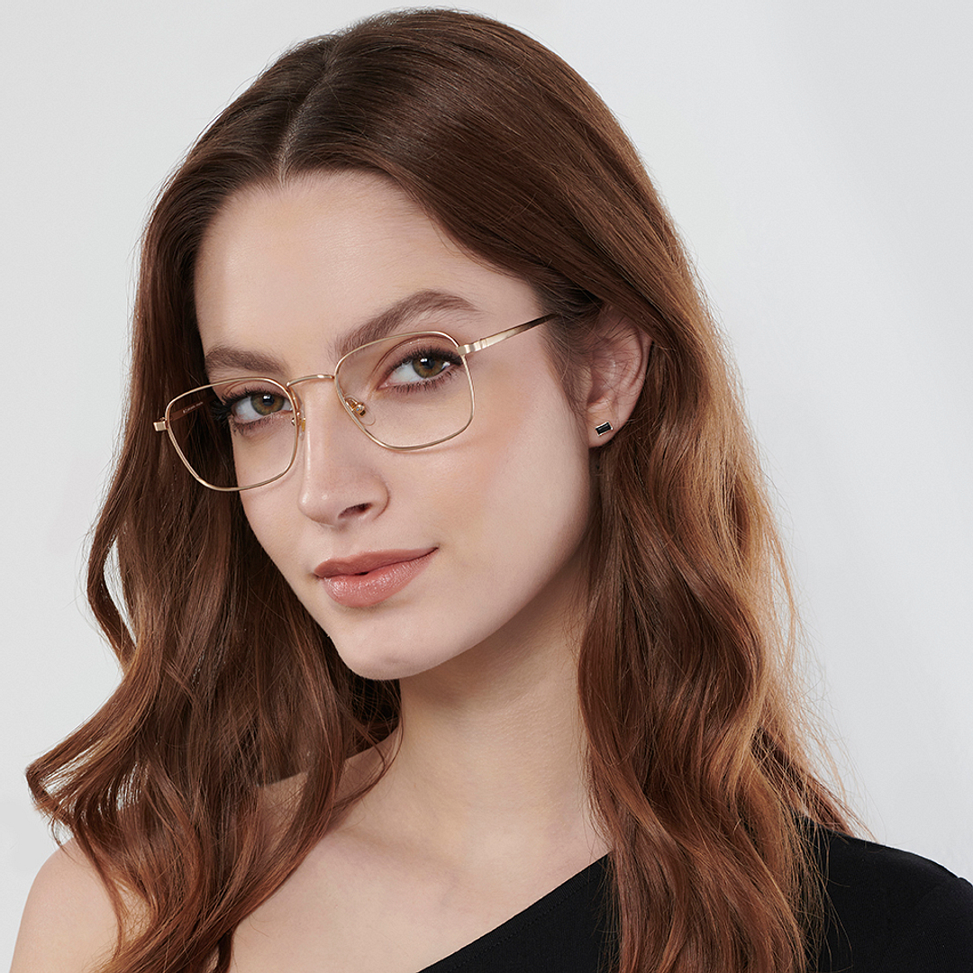 John Jacobs Online Gold Full Rim Square right side