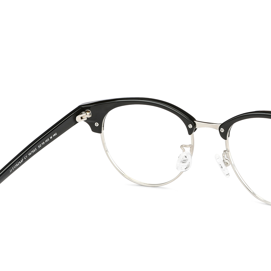 John Jacobs Online Dark Gunmetal Full Rim Clubmaster right side