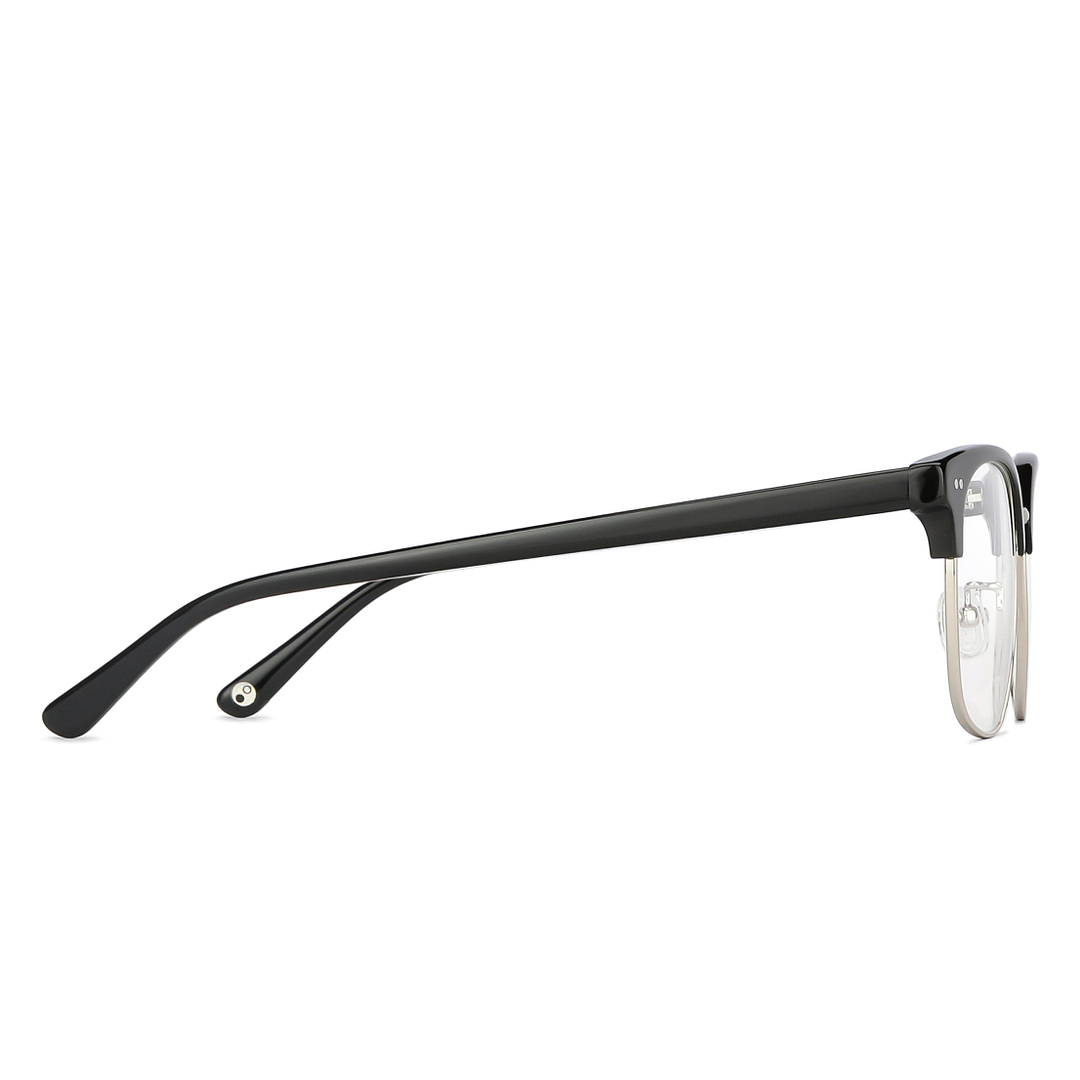 John Jacobs Online Dark Gunmetal Full Rim Clubmaster left side