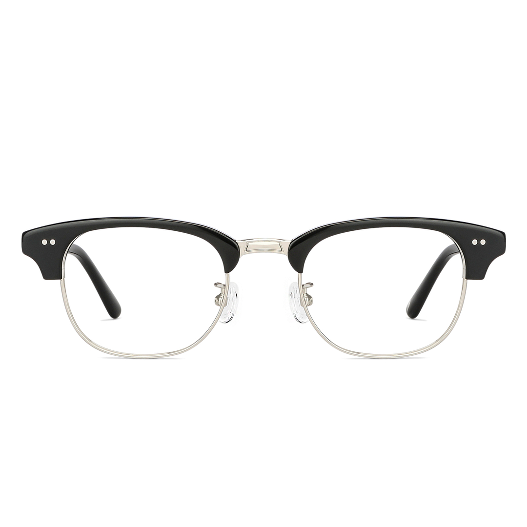 John Jacobs Online Dark Gunmetal Full Rim Clubmaster right side