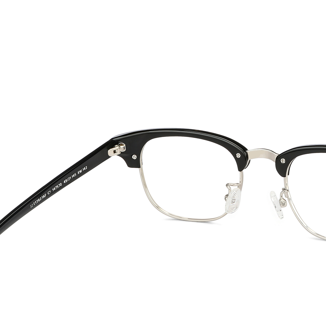 John Jacobs Online Dark Gunmetal Full Rim Clubmaster right side