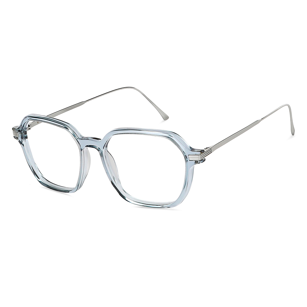 John Jacobs Online Blue Transparent Full Rim Square right side