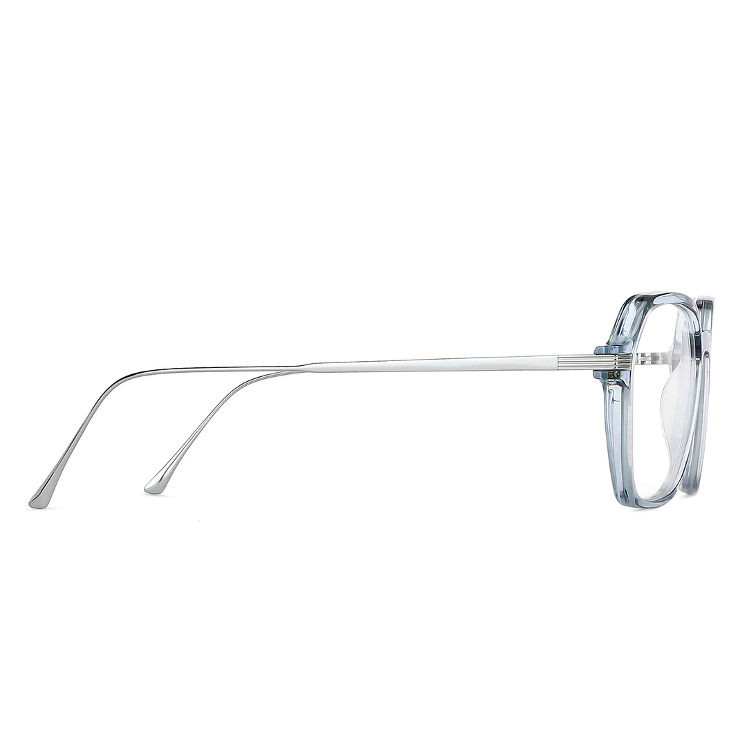 John Jacobs Online Blue Transparent Full Rim Square left side