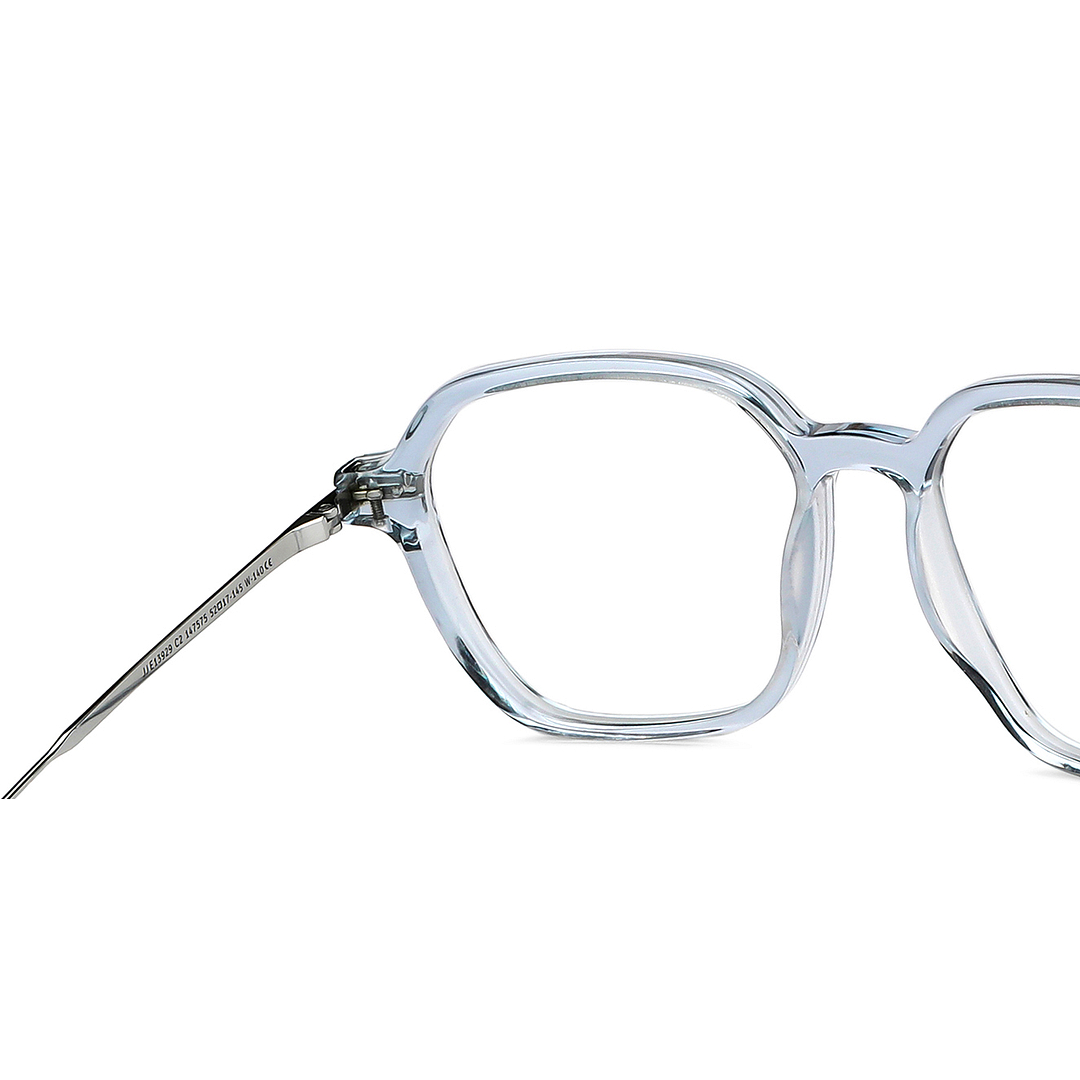 John Jacobs Online Blue Transparent Full Rim Square right side